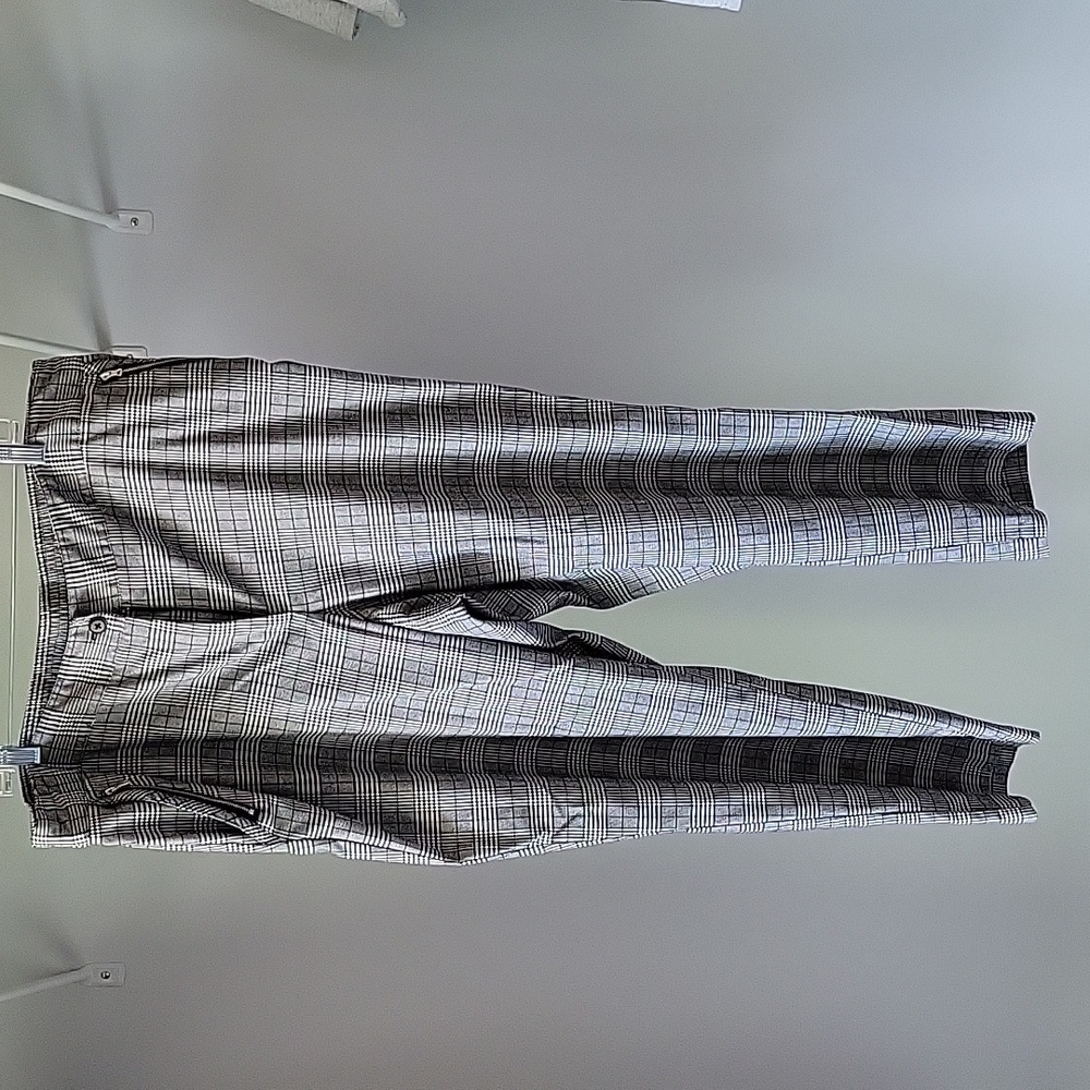 Black and white dress slacks